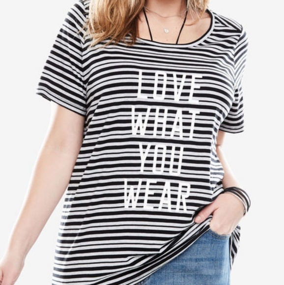 Woman Within Tops New Womens Love What You Wear Graphic Tee Poshmark